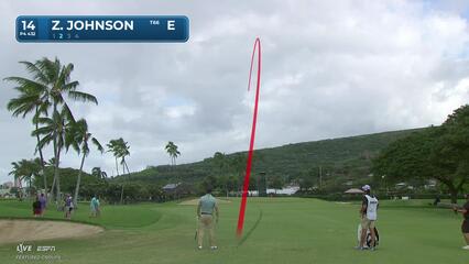 Zach Johnson hits 135-yard approach to 18 feet, sets up birdie on No. 14 at Sony Open