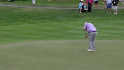 Thomas Bjørn makes birdie on No. 15 at Charles Schwab Cup Championship