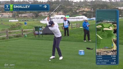 Alex Smalley hits 100-yard tee shot to 2 feet, nearly aces No. 7 at Pebble Beach