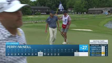 Team Perry/McNeill makes birdie on No. 14 at American Family Insurance Championship