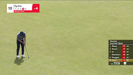 Connor Syme buries birdie putt at Genesis Scottish Open