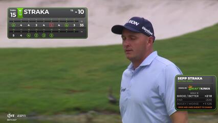 Sepp Straka gets to double digits with birdie on No. 15 at Cadillac