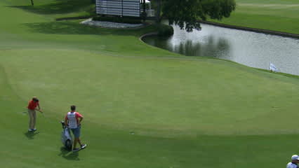 Billy Hurley's chip-in birdie on No. 18 is the Shot of the Day
