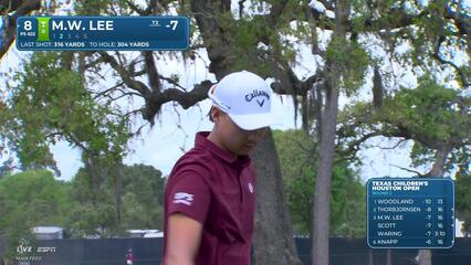 Min Woo Lee hits 293-yard approach to 33 feet, sets up birdie on No. 8 at Texas Children's