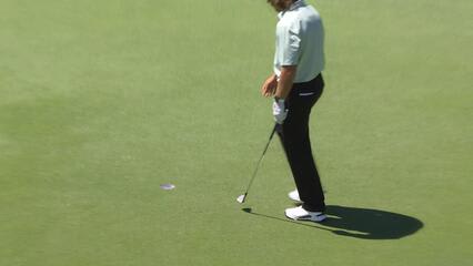 Tommy Fleetwood holes 16-foot shot for birdie at Truist Championship