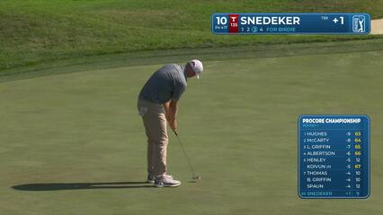 Brandt Snedeker sinks 16-foot birdie putt on No. 10 at Procore