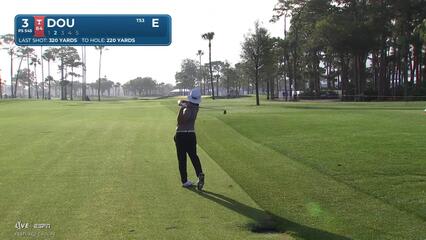 Zecheng Dou sinks 4-foot birdie putt on No. 3 at Cognizant Classic
