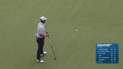 Rico Hoey drains 10-foot birdie putt on No. 18 at Texas Children's