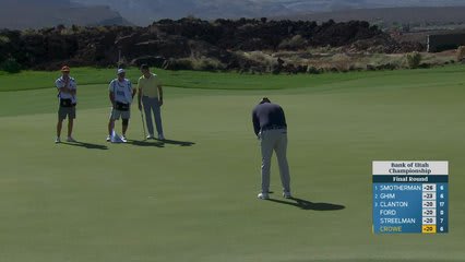 Trace Crowe sinks 6-foot putt for birdie on No. 7 at Bank of Utah
