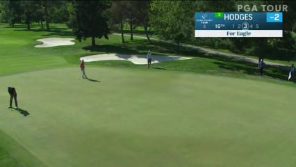 Lee Hodges birdies No. 16 in Round 1 at Albertsons Boise Open