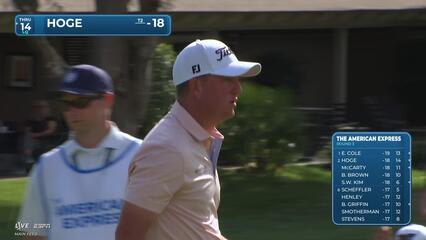 Tom Hoge makes birdie on No. 5 at The American Express