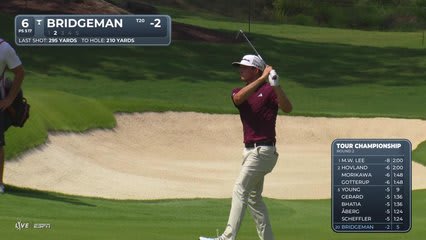Jacob Bridgeman sinks 15-inch putt for birdie at TOUR Championship
