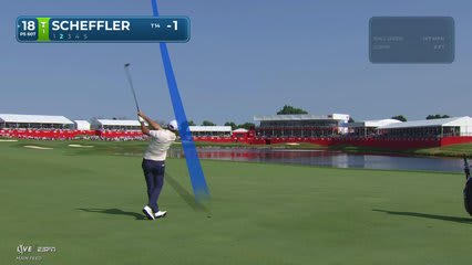 Scottie Scheffler drains 16-foot birdie putt on No. 18 at 3M Open