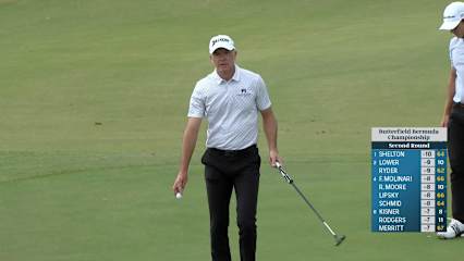 Martin Laird makes birdie putt at Butterfield Bermuda