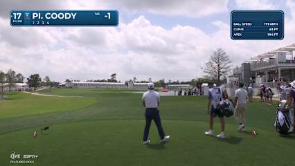 Pierceson Coody drives green and birdies at Houston Open