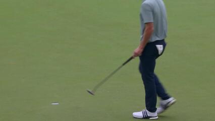 Nick Dunlap drains 17-foot birdie putt on No. 16 at Valero