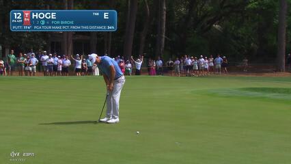 Tom Hoge's 135-yard approach sets up birdie on No. 12 at RBC Heritage