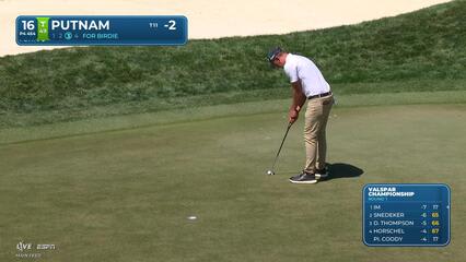 Andrew Putnam sinks 7-foot birdie putt on No. 16 at Valspar