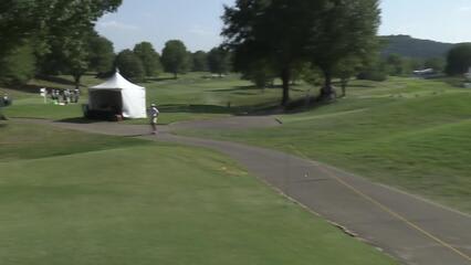 Chandler Blanchet makes birdie on No. 14 at Simmons Bank Open