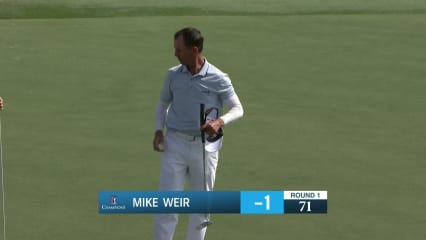 Mike Weir makes birdie on No. 18 at Chubb Classic
