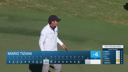 Mario Tiziani makes birdie on No. 17 at SAS Championship