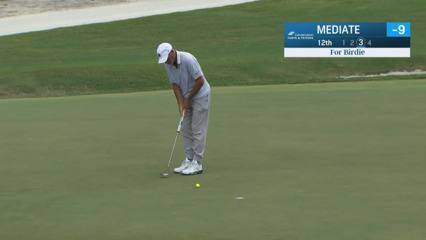 Rocco Mediate brushes in a putt for birdie at FURYK & FRIENDS