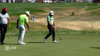 Stephan Jaeger sinks a long birdie putt at TPC Colorado