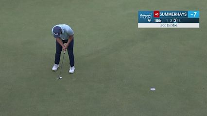 Daniel Summerhays makes birdie on No. 18 at Albertsons Boise Open