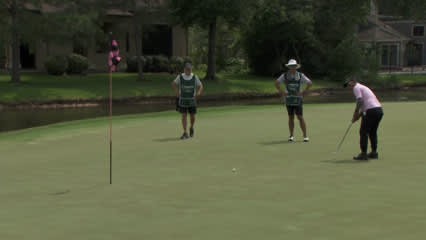 Thongchai Jaidee drains birdie putt at Insperity Invitational