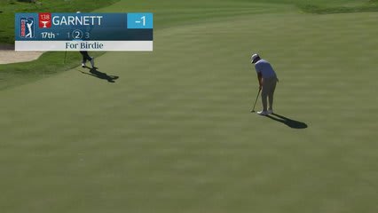 Brice Garnett sinks 20-foot birdie putt on No. 17 at Bank of Utah