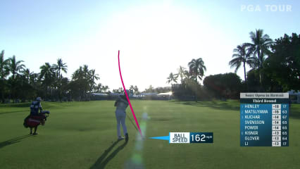 Hao Tong Li reaches in two to set up birdie at Sony Open