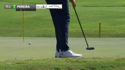 Mito Pereira sinks birdie putt from the fringe at FedEx St. Jude Champ