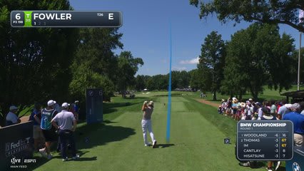 Rickie Fowler hits tee shot to 8 feet, sets up birdie on No. 6 at BMW Championship