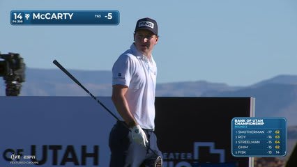 Matt McCarty's 288-yard drive sets up birdie on No. 14 at Bank of Utah