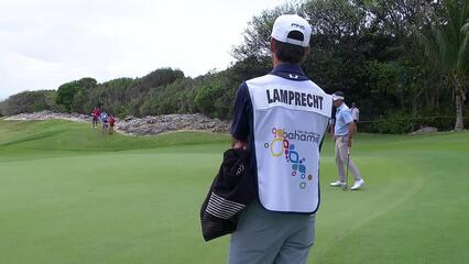 Hank Lebioda rolls in a putt for birdie at The Bahamas Great Abaco Classic
