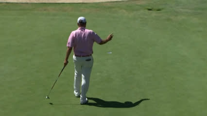 Dicky Pride curls in birdie putt at Boeing Classic