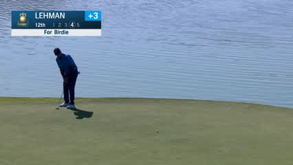 Tom Lehman sinks birdie putt at Trophy Hassan II