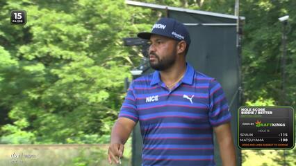 J.J. Spaun's drive to 47 feet sets up birdie on No. 15 at Travelers