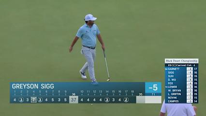 Greyson Sigg sinks a 34-foot birdie putt at Black Desert