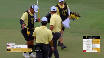 Sungjae Im holes out for birdie on No. 5 at the 2026 Presidents Cup