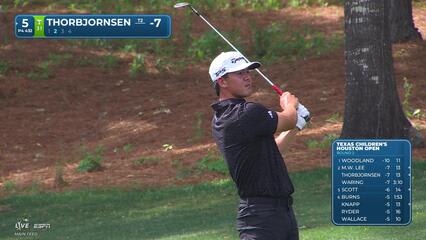 Michael Thorbjornsen hits 117-yard approach to 3 feet, sets up birdie on No. 5 at Texas Children's