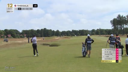 Sahith Theegala taps in for birdie on No. 12 at Genesis Scottish Open