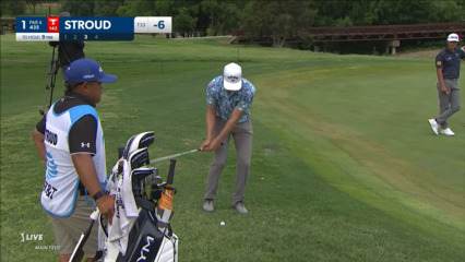 Chris Stroud holes 28-foot chip from fringe at AT&T Byron Nelson