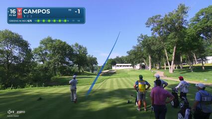 Rafael Campos hits tee shot to 9 feet, sets up birdie on No. 16 at John Deere