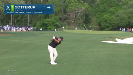 Chris Gotterup hits 131-yard approach to 1 foot, makes birdie on No. 5 at Texas Children's
