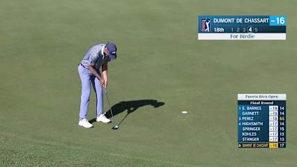 Adrien Dumont de Chassart makes closing birdie at Puerto Rico