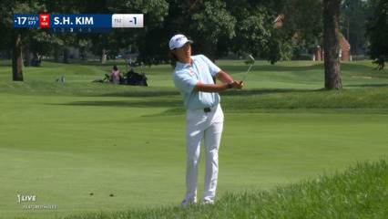 S.H. Kim gets up-and-down from just short of the green at Rocket Mortgage