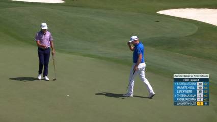 Jonas Blixt holes 15-footer from fringe for birdie at Zurich Classic