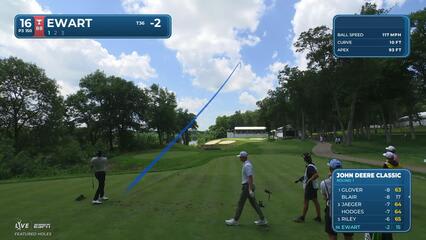 A.J. Ewart's approach sets-up birdie putt on No. 16 at John Deere