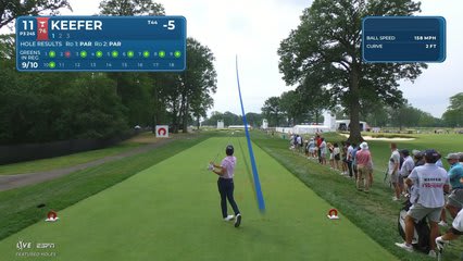 John Keefer sinks 28-foot birdie putt on No. 11 at Rocket Classic